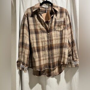 Fashion MM flannel shirt. NWT. Womens.